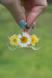 DRIED FLOWER RESIN DOG TAGS