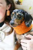 FALL KNITTED DOG SNOOD